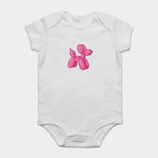 Pink Balloon Dog Animal Baby Bodysuit